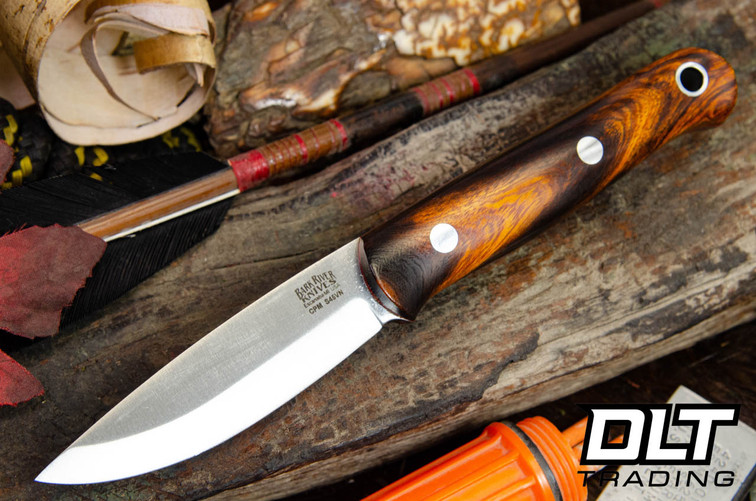 Bark River Ultra Lite Bushcrafter S45VN Desert Ironwood Burl - Red Liners #1