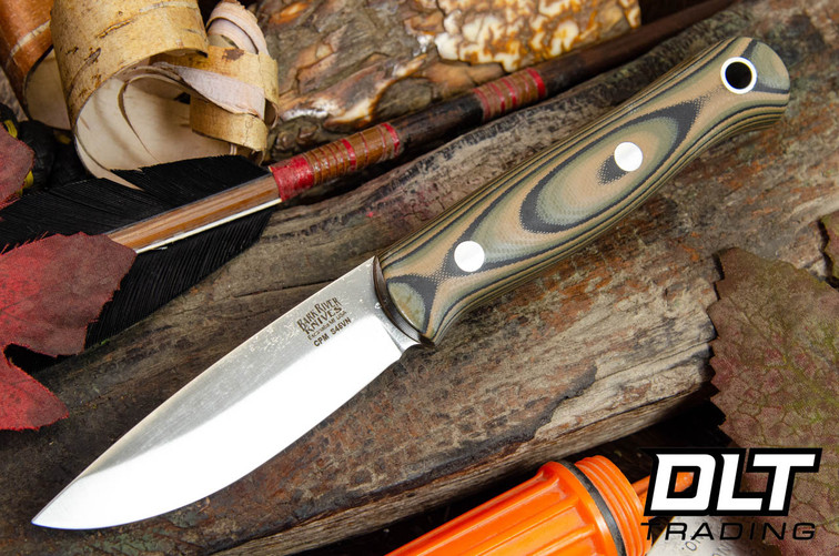 Bark River Ultra Lite Bushcrafter S45VN Camo Suretouch - Matte - Coyote Brown Liners