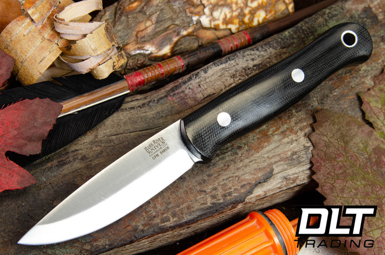 Bark River Ultra Lite Bushcrafter S45VN Black Canvas Micarta
