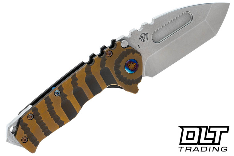 Medford Praetorian T Left Hand Tanto - Tumbled S45VN - Sculpted Titanium #17