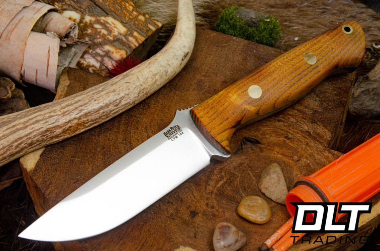 Bark River Bravo 1 CPM-154 Osage Orange - Green Liners - Brass Pins #1