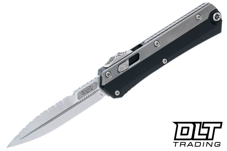 Microtech 184-11 Glykon Bayonet - Black Handle - Stonewashed Blade