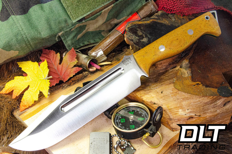 Bark River Tope Recon 3V Westinghouse Micarta - Toxic Green Liners