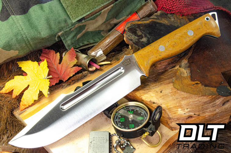 Bark River Tope Recon 3V Westinghouse Micarta - Sea Blue Liners