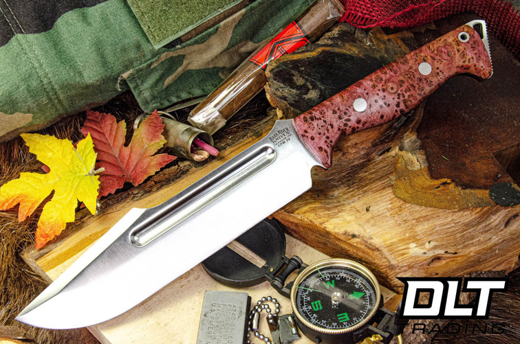 Bark River Tope Recon 3V Salmon & Brown Maple Burl - Black Liners