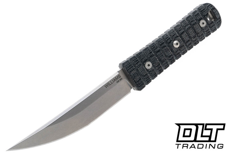 kuku Williams Blade Design Osoraku Kukuri Kaiken - Black Canvas Micarta