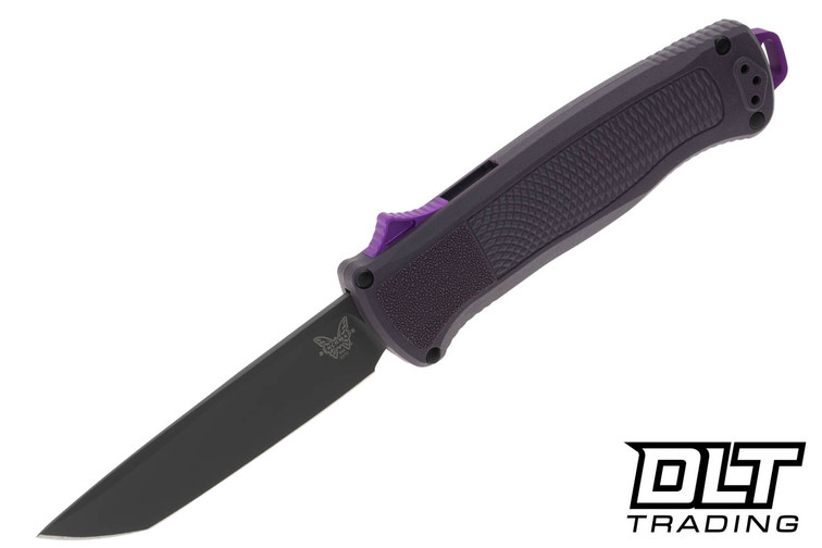 Benchmade 5370GY-06 Shootout - Dark Purple Grivory - Smoke Gray PVD Cru-Wear Blade