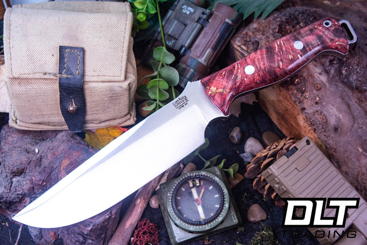 Bark River Bravo Survivor 3V Dark Salmon & Black Maple Burl - White Liners