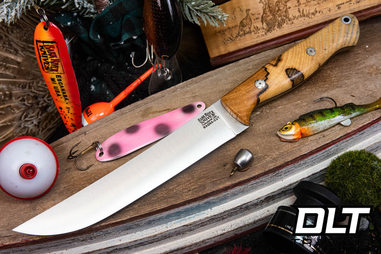 Bark River Fin & Bone MagnaCut Spalted Hackberry - Black Liners