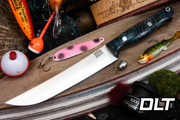 Bark River Fin & Bone MagnaCut Forest Green & Teal Maple Burl