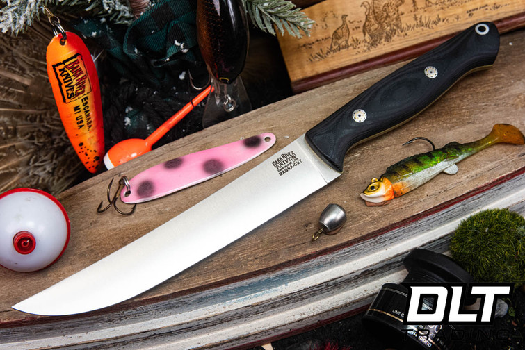 Bark River Fin & Bone MagnaCut Black Suretouch - Matte - Yellow Liners - Mosaic Pins