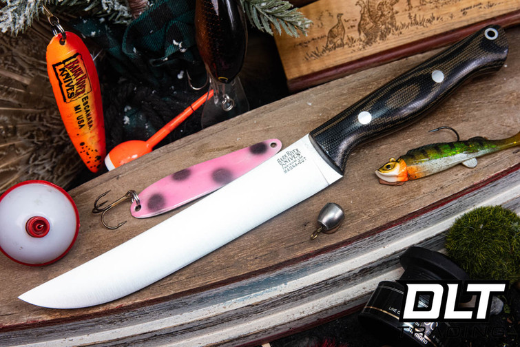 Bark River Fin & Bone MagnaCut Black & Green Canvas Micarta
