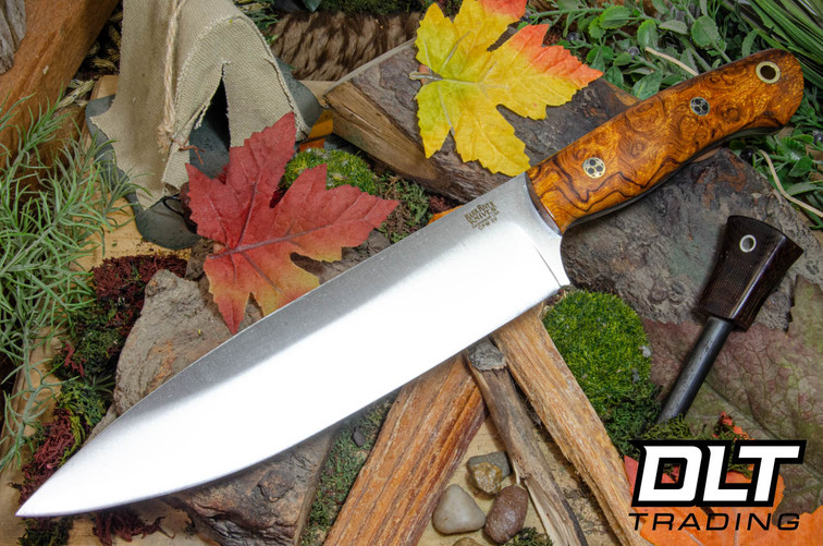 Bark River Aurora III 3V Desert Ironwood Burl - Black Liners - Mosaic Pins #5