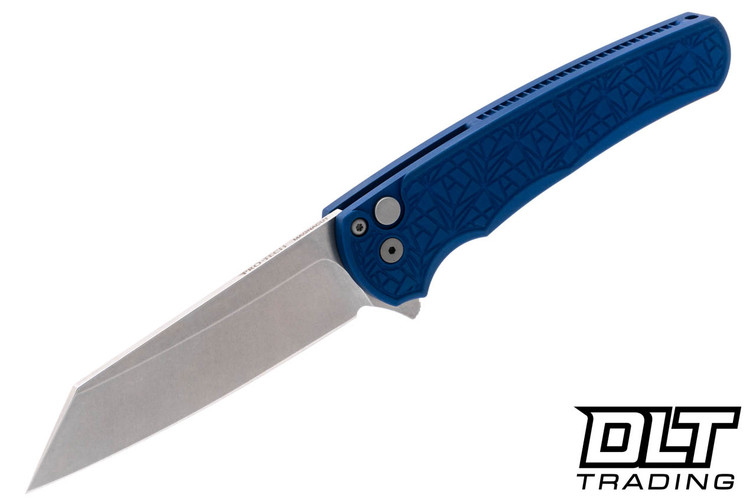 Pro-Tech Malibu Reverse Tanto - Blue Nexus Handle - Stonewashed MagnaCut Blade