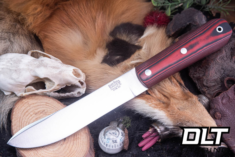 Bark River Mountain Man 5" 3V Cherry Red & Black Suretouch - Matte