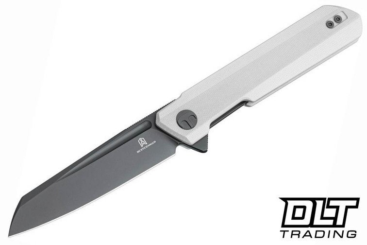 Bestechman Knives Dundee - Grey PVD D2 Blade - White G-10
