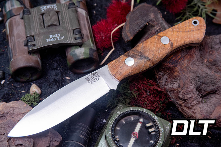 Bark River Mini Tundra 3V Spalted Hackberry - Black Liners #2