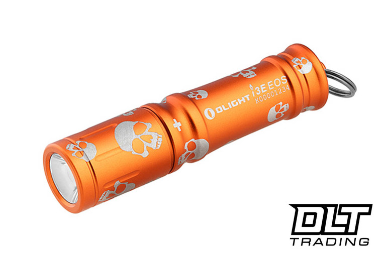 Olight i3E EOS Keychain Flashlight - Orange Skeleton - DLT Trading