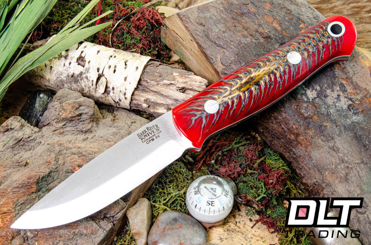 Bark River Bushcrafter LT 3V Red Pinecone - White Liners