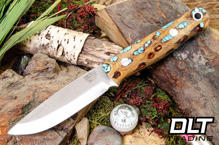 Bark River Bushcrafter LT 3V Red Cholla Cactus with Turquoise