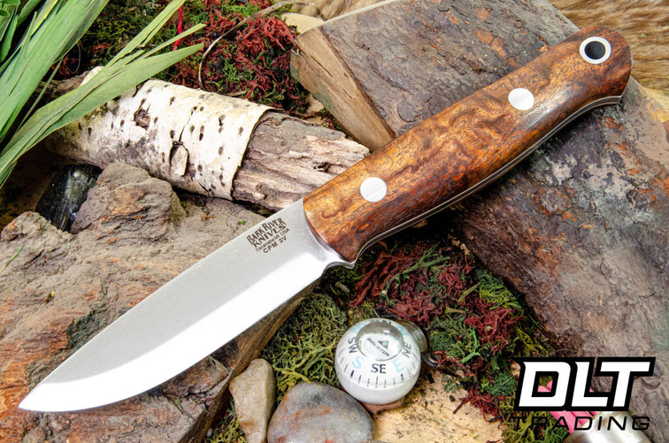 Bark River Bushcrafter LT 3V Mesquite Burl - White Liners #1