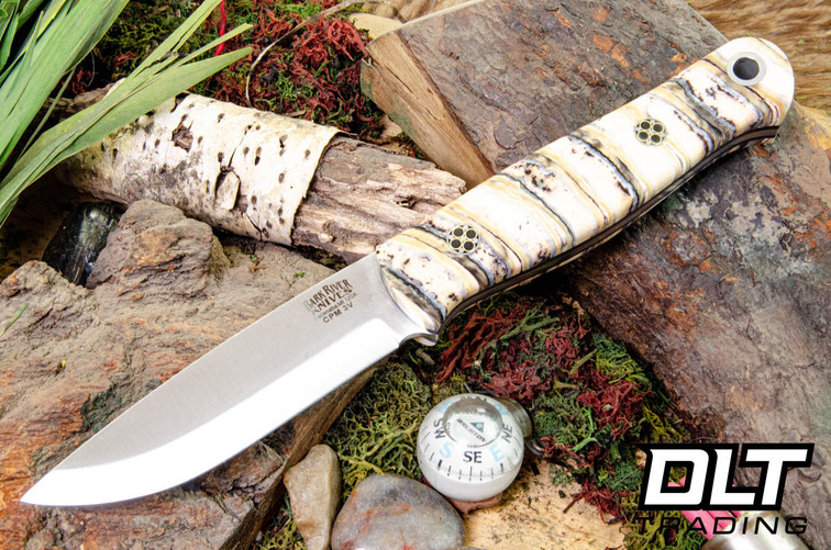 Bark River Bushcrafter LT 3V Mammoth - Black Liners - Mosaic Pins #1
