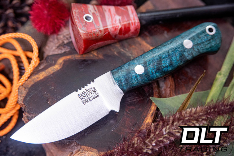 Bark River Necker Cru-Wear Black & Teal Maple Burl #3
