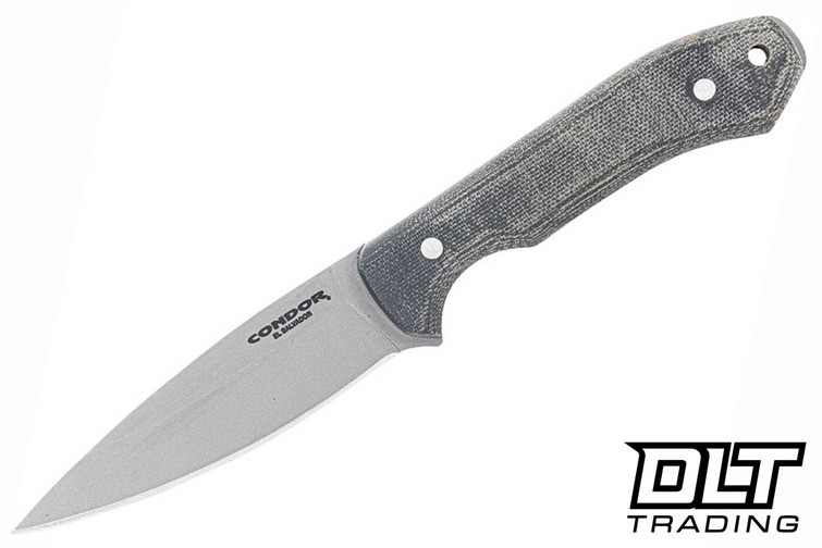 Condor K-Night 14C28N Blasted Satin Blade - Black Canvas Micarta