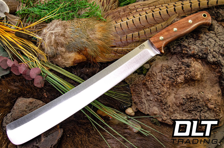 Bark River Golok 2 Eucalyptus Burl - Black Liners - Mosaic Pins #2