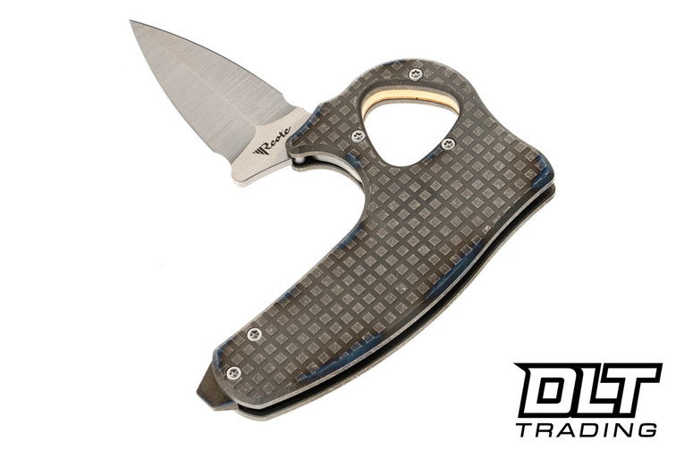 Reate EXO-D - Flamed Titanium - Belt Satin Blade Reate EXO-D - Flamed Titanium - Belt Satin Blade