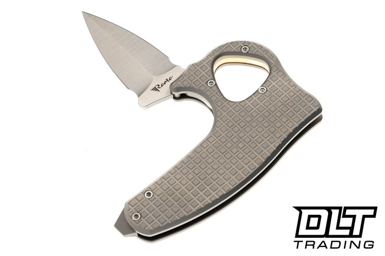 Reate EXO-D - Bead Blasted Titanium - Belt Satin Blade