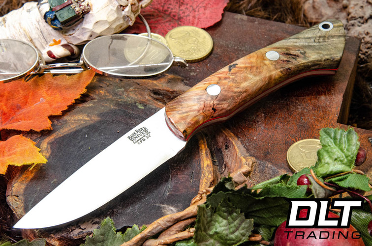 Bark River Featherweight Fox River 3V Rust & Green Maple Burl - Red Liners #1