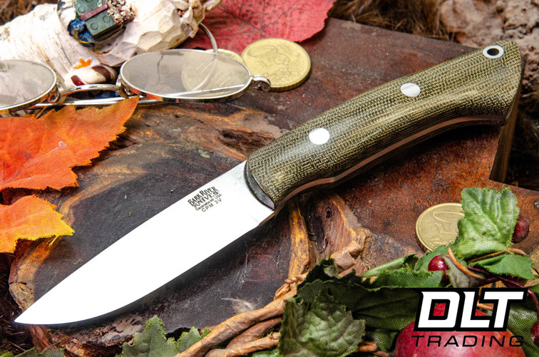 Bark River Featherweight Fox River 3V Green Canvas Micarta