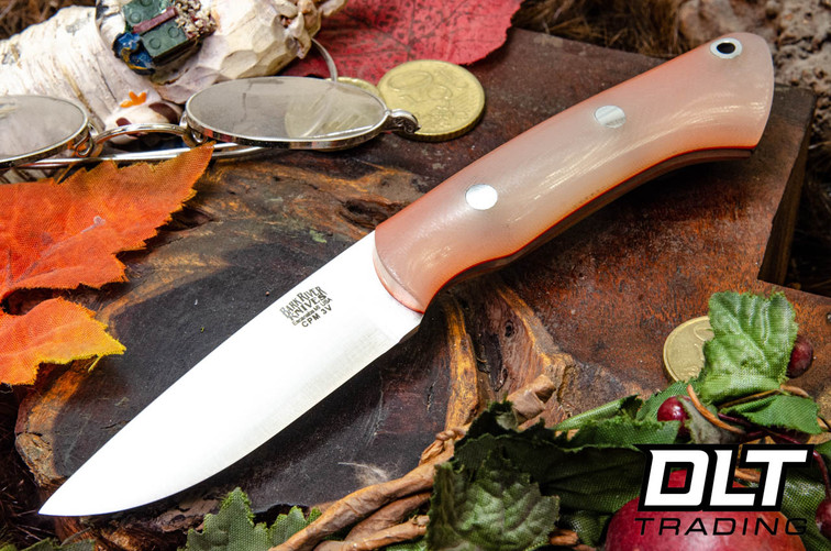 Bark River Featherweight Fox River 3V Ghost Green Jade G-10 - Orange Liners