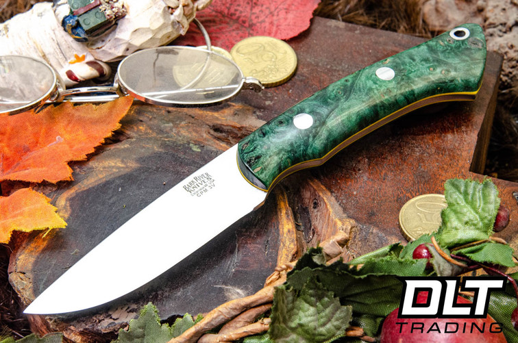 Bark River Featherweight Fox River 3V Forest Green Maple Burl - Yellow Liners