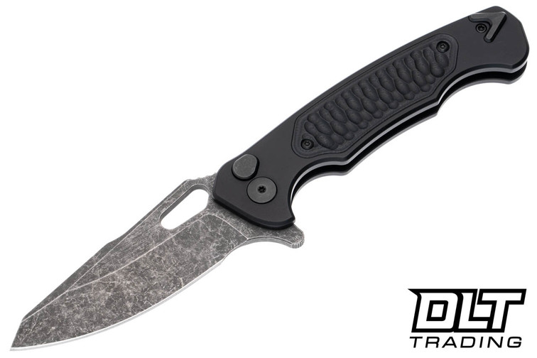 Dead Reckon Ridgeback - Black Aluminum Handle - Scallop Milled G-10 Inlay - Dark Stonewashed MagnaCut Blade