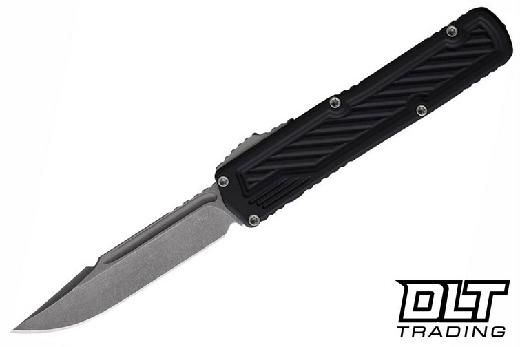 Guardian Tactical Scout Auto - Stonewashed Elmax Clip Point - Black Sculpted Aluminum