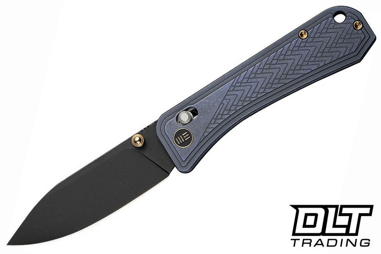 WE Knife Bougie Banter - S45VN Black Stonewashed Blade - Blue Titanium