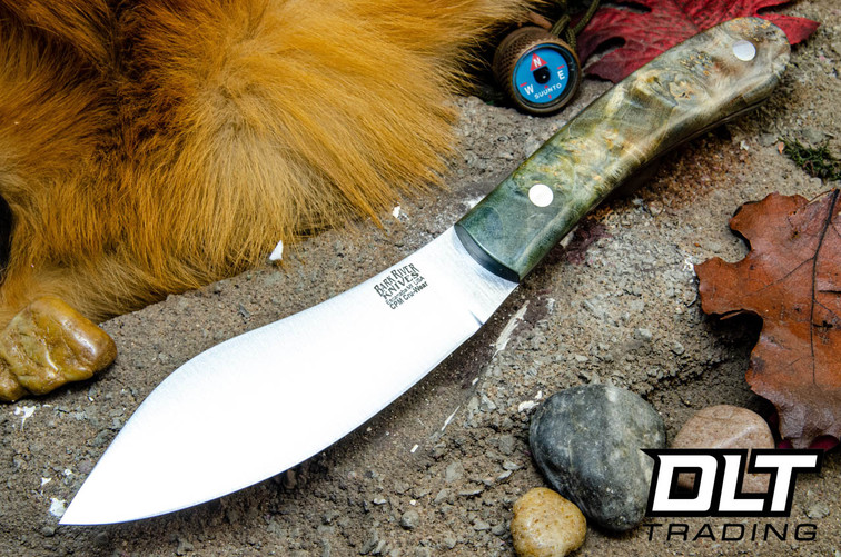 Bark River Nessmuk Cru-Wear Sage & Brown Maple Burl - Black Liners