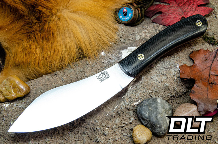 Bark River Nessmuk Cru-Wear Black Canvas Micarta - Red Liners - Mosaic Pins