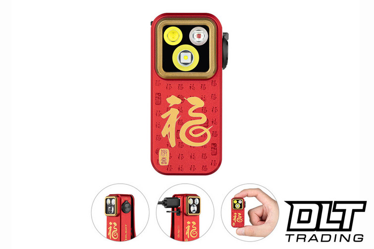Olight Oclip Pro Clip on Flashlight with Floodlight and Red Light - Fortune Snake Special Edition Olight Oclip Pro Clip on Flashlight with Floodlight and Red Light - Fortune Snake Special Edition