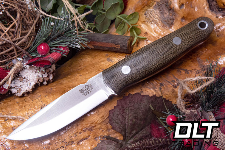 Bark River Bushcrafter LT 3V Special Edition Green Canvas Micarta