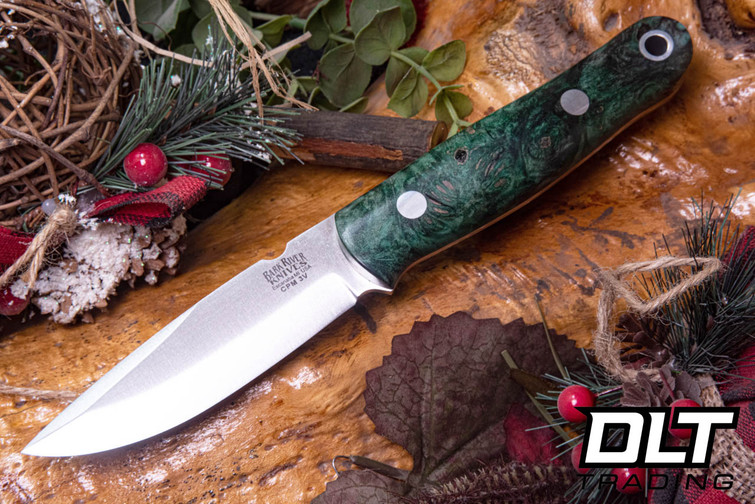 Bark River Bushcrafter LT 3V Special Edition Emerald Green Maple Burl