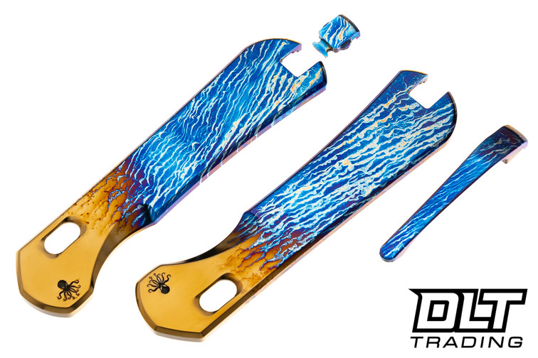 Piratech Kraken Replacement Scale - Golden Beach & Summer Waves Anodized Titanium Scales #1