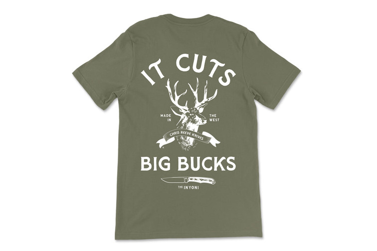Chris Reeve Big Bucks T-Shirt - Military Green - Large