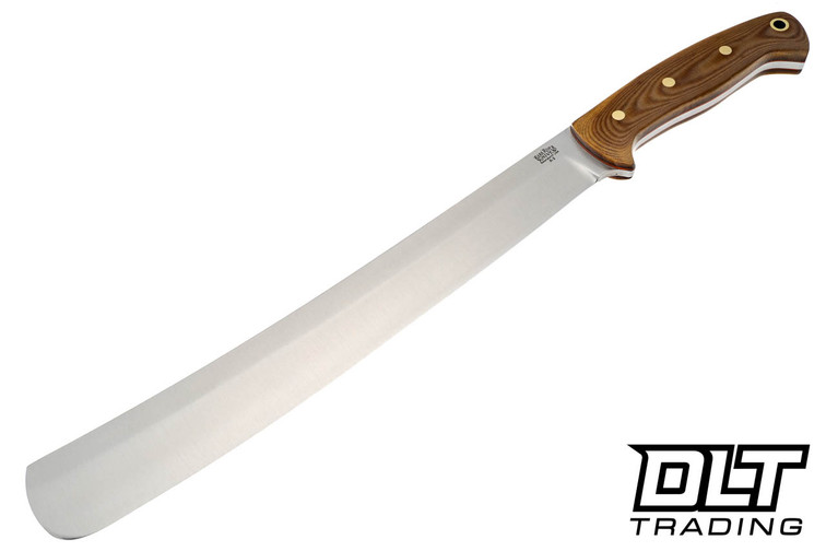 Golok 2 Vintage Linen Micarta - Orange Liners - Brass Pins