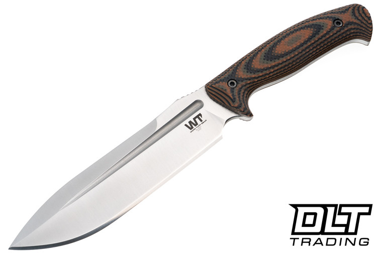 WTG Elbrus Gen 2 - Earth Camo G-10 Gator Grip - K329 Satin - Kydex Sheath