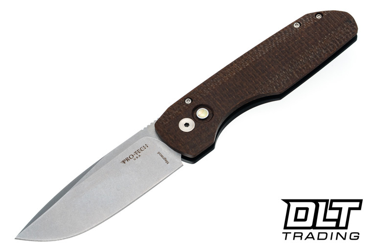 Pro-Tech Vero Synapse Burlap Micarta MagnaCut Button Lock Knife