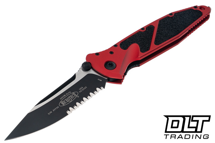 Microtech 160-2RD Socom Elite S/E - Red Handle - Black Blade