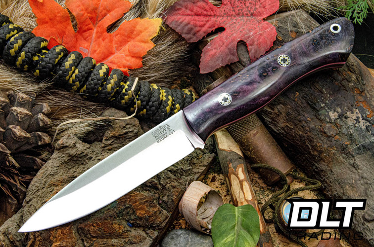 Bark River Aurora MagnaCut Plum Maple Burl - Thick Pink Liners - Mosaic Pins